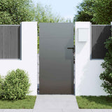 Garden Gate with Lock Black 85 x 175 cm Powder-coated steel 42015882