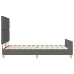 ZNTS Bed Frame Dark Grey 160x200 cm Fabric 3344740