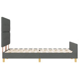 ZNTS Bed Frame Dark Grey 160x200 cm Fabric 3344740