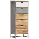 Drawer Cabinet 45x30x105 cm Solid Mango Wood 286535