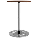 ZNTS Bar Table Dark Brown Ø50x89.5 cm Solid Wood Beech 3270618