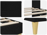 Bed Frame with Headboard Black 180 x 200 cm Fabric 42027617