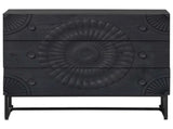 Drawer Cabinet with Drawer Black 75 x 30 x 65 cm 42020084