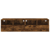 TV Wall Cabinets 2 pcs Smoked Oak 60x30x30 cm Engineered Wood 836863