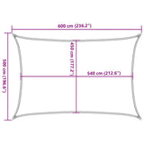 311631 Sunshade Sail 160 g/m Red 5x6 m HDPE