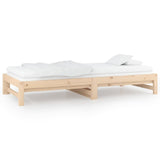 Pull-out Day Bed without Mattress 2x cm Solid Wood Pine 820427