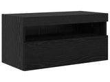 TV Wall Units Wall-mounted 6 pcs Black Oak Engineered Wood 3402976