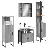 4 Piece Bathroom Cabinet Set Grey Sonoma Engineered Wood 3214768