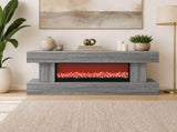 Electric Fireplace Grey Sonoma 100 x 30 x 44 cm Engineered wood 8020781