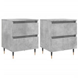 Bedside Cabinets 2 pcs Concrete Grey 40x35x50 cm Engineered Wood 826869