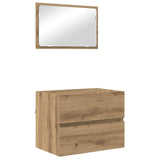 Bathroom Furniture Set 3 pcs Artisan Oak Engineered Wood 3393506
