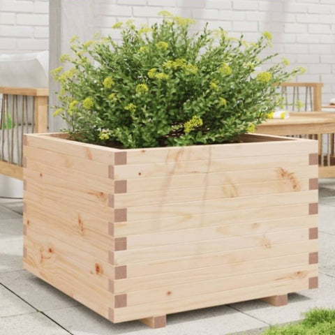 ZNTS Garden Planter 70x70x49.5 cm Solid Wood Pine 847363
