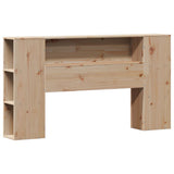 Bookcase Bed without Mattress 135x190cm Double Solid Wood Pine 3322431