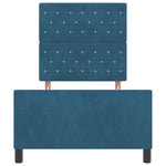 ZNTS Bed Frame Dark Blue 90x190 cm Velvet 3344847