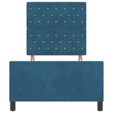 ZNTS Bed Frame Dark Blue 90x190 cm Velvet 3344847