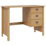 Desk with Drawers with Drawer HILL Honey Brown 100 x 45 x 74 cm 42025038
