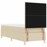 Box Spring Bed with Headboard Cream 80 x 200 cm Fabric 3339656