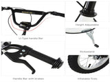 Dual Brakes 12" Metal frame Kick Scooter adjustable black T3398P422456