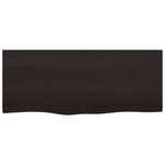 Table Top Dark Brown 100x40x cm Treated Solid Wood Oak 3156426