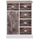Sideboard with 10 Drawers Brown 113x30x79 cm Wood 284174