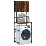 Washing Machine Cabinet Smoked Oak 68x48.5x194 cm 838975