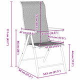 Garden Dining Set 7 pcs Brown Powder-Coated Steel 3379266