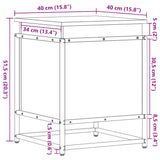 Storage Box with Lid Black 40x40x51.5 cm Engineered Wood 848789