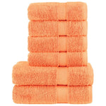 6 Piece Premium Towel Set SOLUND Orange 600 gsm 137563