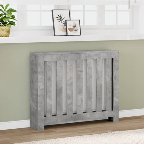 ZNTS Radiator Cover Concrete Grey 104x20x82 cm Engineered Wood 852738