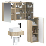 Bathroom Cabinet Set 4 pcs Sonoma Oak Engineered Wood 3407385