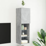 TV Cabinet with LED Lights Concrete Grey 30.5x30x102 cm 837021