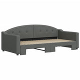 Daybed with Trundle without Mattress Dark Grey 90x190 cm Single 3197600