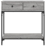 Console Table Grey Sonoma 75x34.5x75 cm Engineered Wood 833401