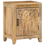 ZNTS Bedside Cabinet 40x30x50 cm Solid Mango Wood 320811