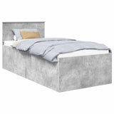 Bed Frame Concrete Grey 90 x 190 cm Engineered Wood 3408616