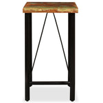 ZNTS Bar Table Solid Reclaimed Wood 60x60x107 cm 245439