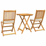 Garden Bistro Set 3 pcs Brown Solid Acacia Wood 42000951