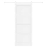 Sliding Door White 83 x 202 cm Solid Pine Wood 3333225