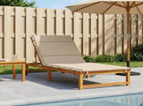 Sunlounger Cushion GEMERT 100% Polyester Cream 200 x 70 x 3 cm 948540