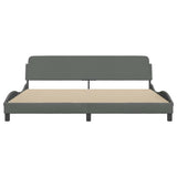 Bed Frame "Dover" Dark Grey 193x203 cm Fabric 373298