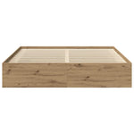 Bed Frame without Mattress Artisan Oak 200x200cm Engineered Wood 3328870