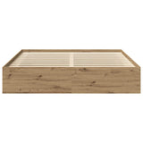Bed Frame without Mattress Artisan Oak 200x200cm Engineered Wood 3328870