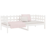 Day Bed without Mattress White 90x190 cm Single Solid Wood Pine 820762
