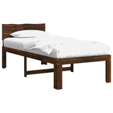 Single Bed Frame with Headboard ROSTOCK Dark Brown 90 x 200 cm 903455