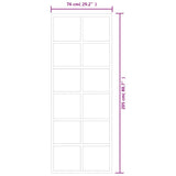 Sliding Door ESG Glass and Aluminium 76x205 cm Black 151017