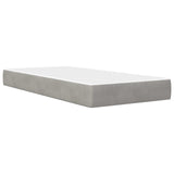 Bed Frame with Mattress Light Grey 90 x 190 cm Velvet 3415244