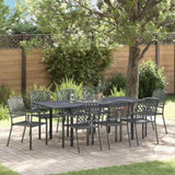 Garden Dining Set 9 pcs Anthracite Steel 3378836