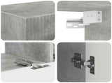 TV Cabinet Set Wall-mounted 3 pcs Concrete Grey Engineered Wood 3409018