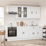 Kitchen Unit PORTO 8 pcs High Gloss White Engineered Wood 3438177