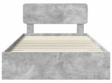 Bed Frame with Drawer Concrete Grey 90 x 200 cm Engineered Wood 3412421